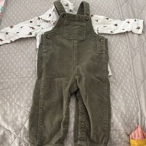 Carter's Forest Green Corduroy Overalls